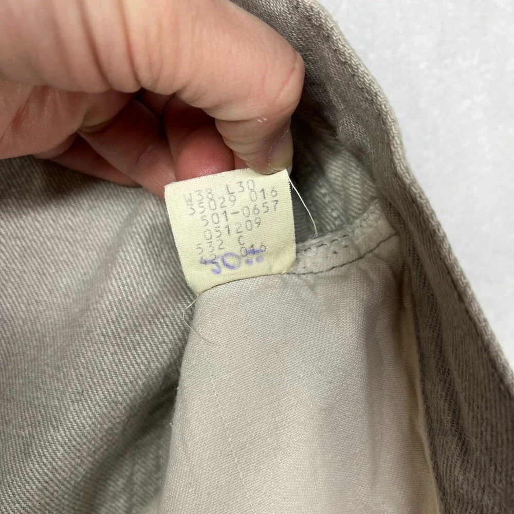 Vintage Levi's Button Fly Jeans Men's Gray Denim Classic Pockets‎ Y2K - 36X30.5